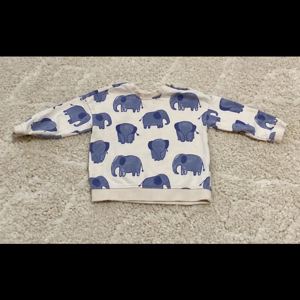 H&M Elephant Sweatshirt 12M